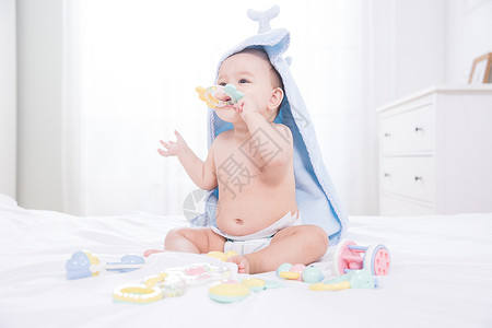 女宝宝素材外国婴儿玩玩具背景