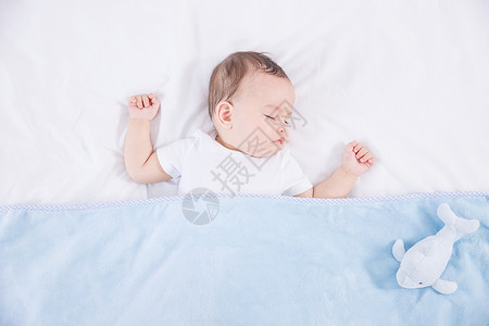 外国婴儿睡觉图片素材