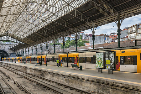 葡萄牙波尔图圣本托火车站建筑空间高清图片素材