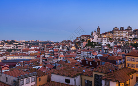 葡萄牙夜景欧洲城市建筑风光波尔图背景