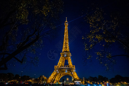 法国巴黎埃菲尔铁塔背景图片