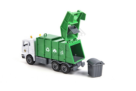 垃圾车绿色环保车高清图片