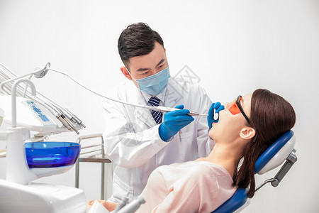 牙科牙齿疫情下牙科医生做手术背景