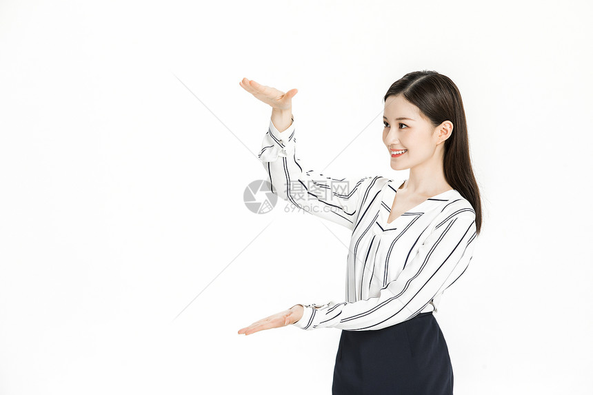 商务女性手势图片
