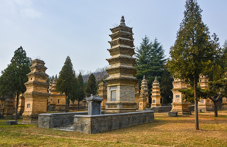 河南郑州少林寺风光古建筑高清图片素材