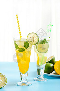 柠檬果汁冰水高清图片素材
