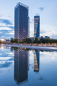 宝安区深圳宝安图书馆周边风光背景