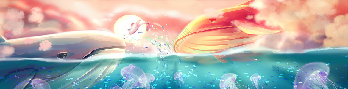 梦幻海洋神奇水母高清图片