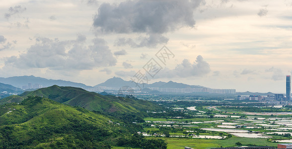 罗湖口岸风光深圳罗湖口岸与香港交界处风光背景