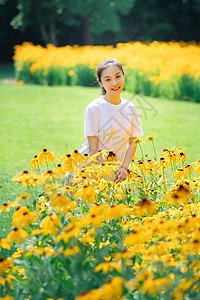 花海女孩写真图片