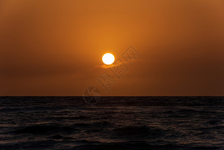 海洋落日夕阳高清图片素材