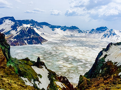 东北吉林长白山景区风光背景图片