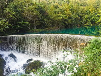 贵州黔南布依族苗族自治州荔波大小七孔景区风光荔波樟江风景名胜区高清图片素材