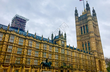 英国国会大楼外景图片