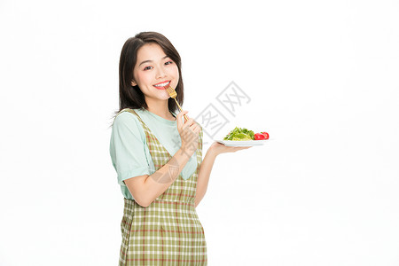 美女健康饮食背景图片