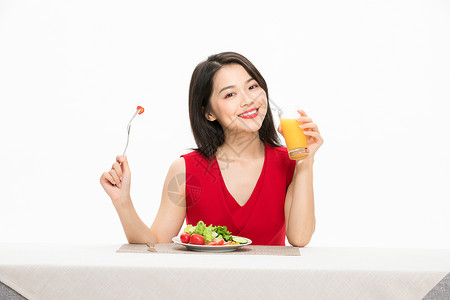 美女健康饮食背景图片