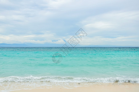 海洋苗条美人鱼沙巴美人鱼岛海滩背景