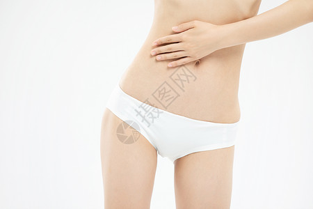 女性纤体瘦腰特写背景图片
