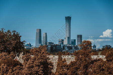 远眺中国尊城市高清图片素材