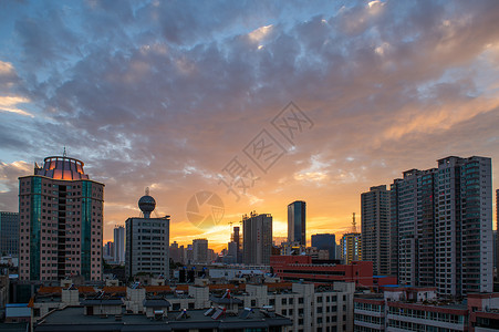 西宁市航拍夜景背景