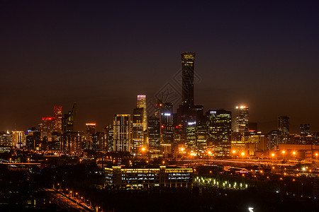 北京中国尊夜晚全景大楼高清图片素材