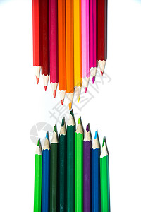 手绘彩虹创意彩色铅笔沙漏背景背景