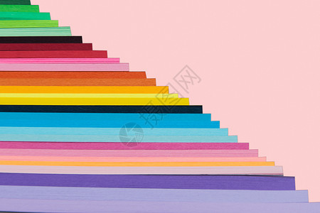 金字塔阶梯彩色衍纸创意背景素材背景