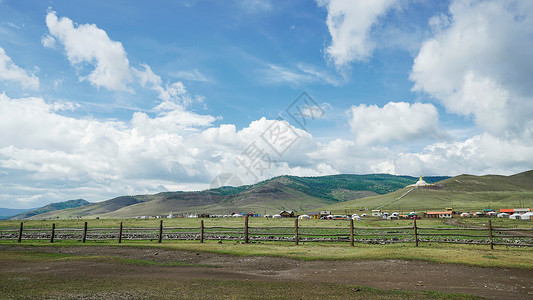 蒙古国传统乡村游牧民族高清图片素材