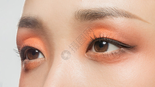 女性眼部美妆展示特写图片