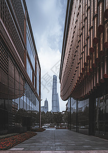 上海复兴艺术中心蓝天高清图片素材