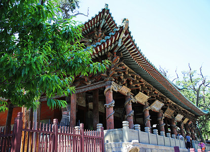 山西晋祠太原晋祠圣母殿背景