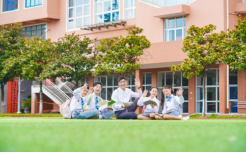 校园小学生开学季图片