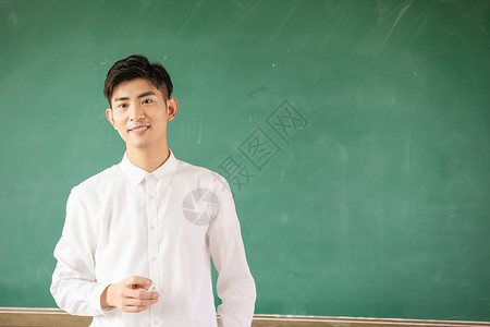 男衬衫青年老师形象背景