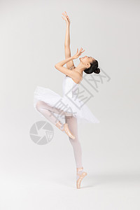 芭蕾舞动作青年美女跳芭蕾舞背景