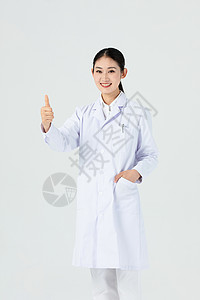 女性医生点赞手势图片