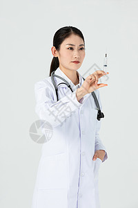 女医生使用针管背景