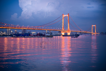 武汉鹦鹉洲大桥武汉鹦鹉洲长江大桥夜色背景