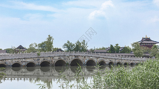 古风石桥素材中式建筑古桥背景