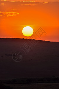 东非草原日落阳光高清图片素材