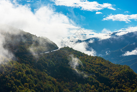 格鲁吉亚山区公路自然背景高清图片素材