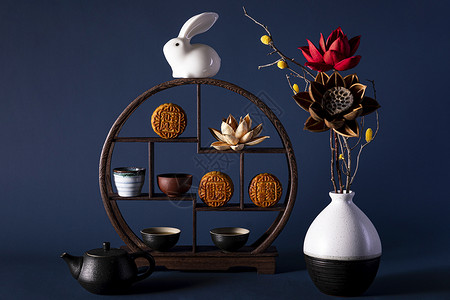 中秋广式月饼背景图片