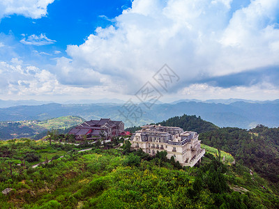 清新福州福州鼓岭航拍背景