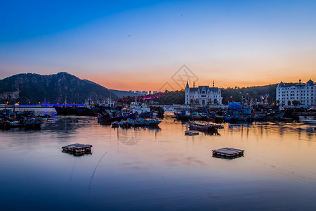 大连城市海岸线海边背景图片