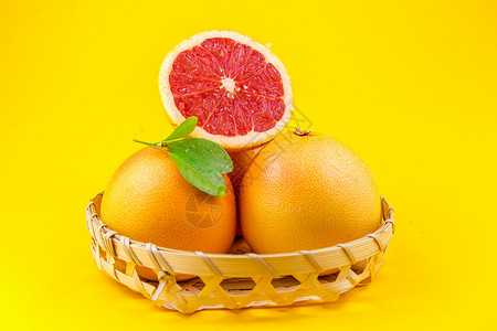 夏天清新水果西柚背景图片