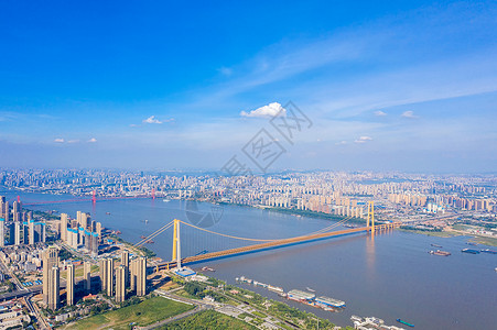 修建中的长江跨度最大的桥梁高清图片
