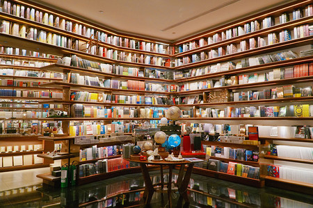 西安高新区最美书店背景图片