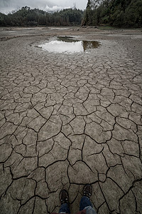 干涸的土地背景图片