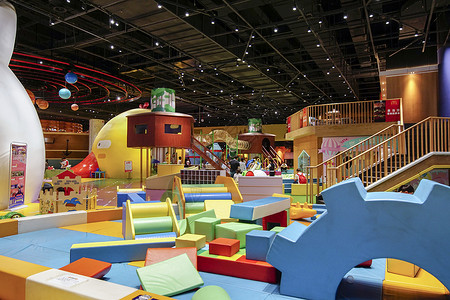 游戏CG暑期儿童游乐园游乐设施背景
