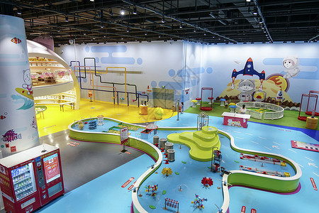 室外游玩设施暑期儿童游乐园游乐设施背景