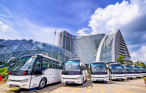 大巴车素材旅游客运大巴车内景外景背景